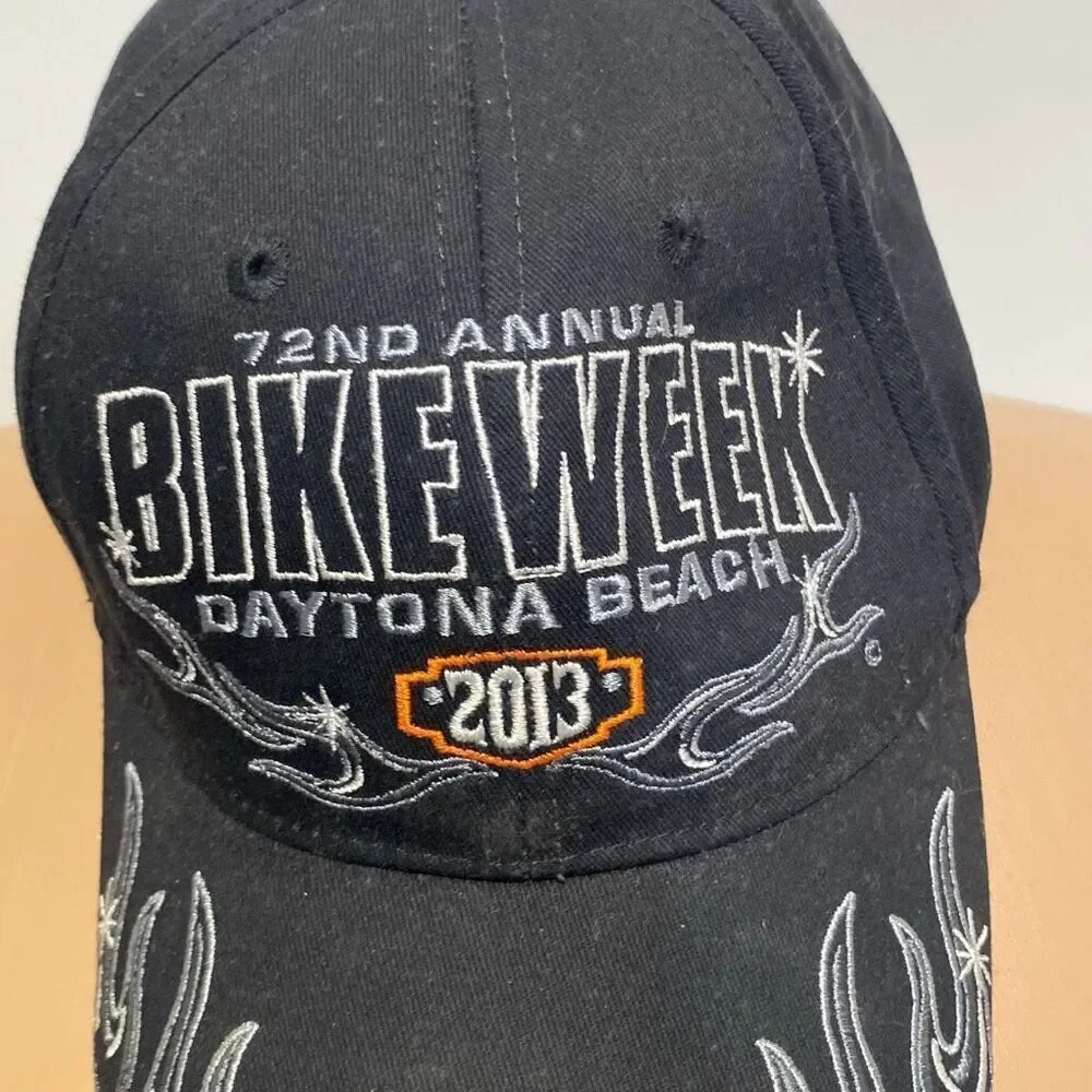 Men's Black 72th Annual Bike Week 2013‎ Daytona Beach Adjustable Baseball Cap